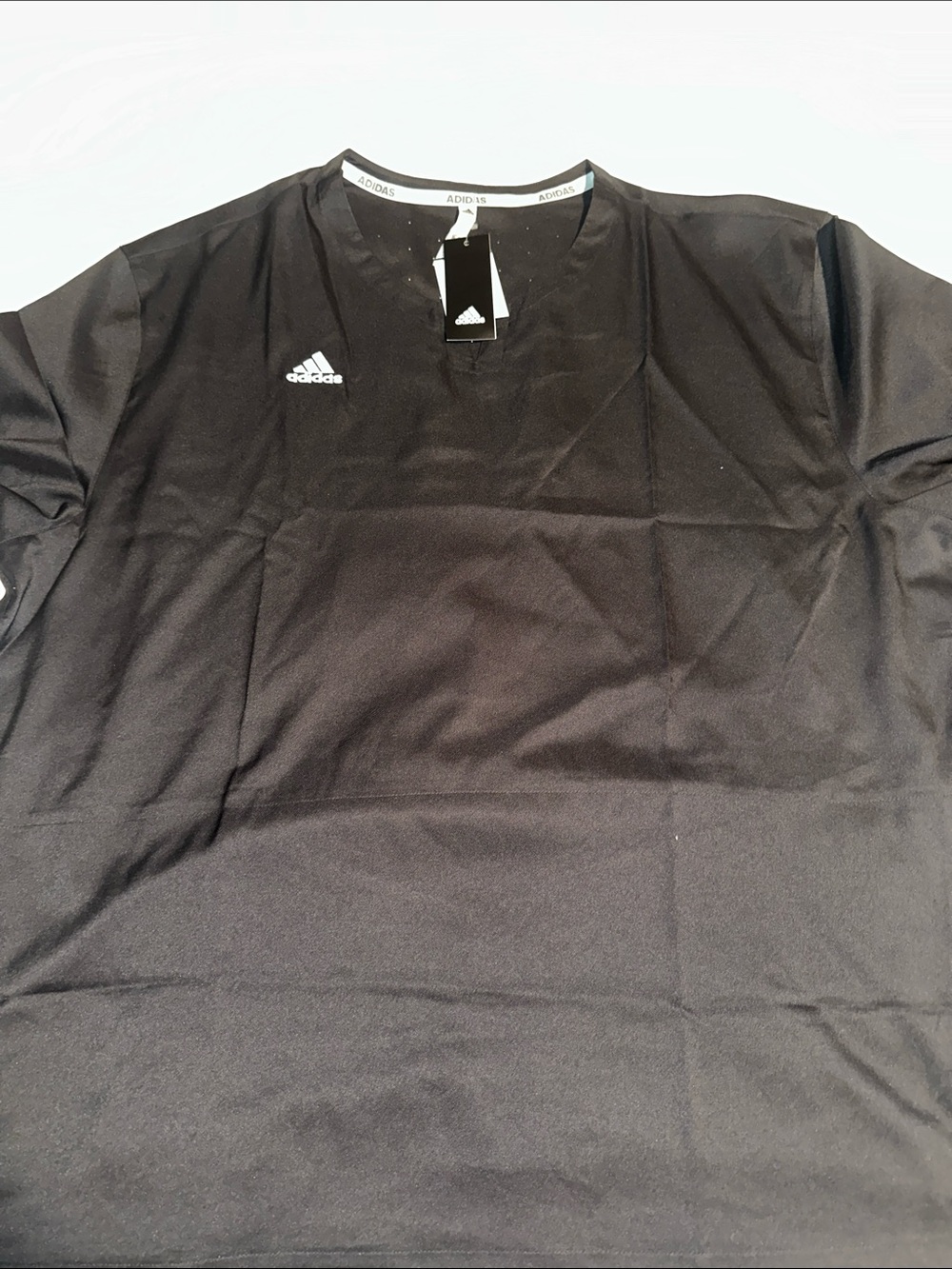 adidas Black Crewneck Short Sleeve Tee with Subtle Logo cage jacket